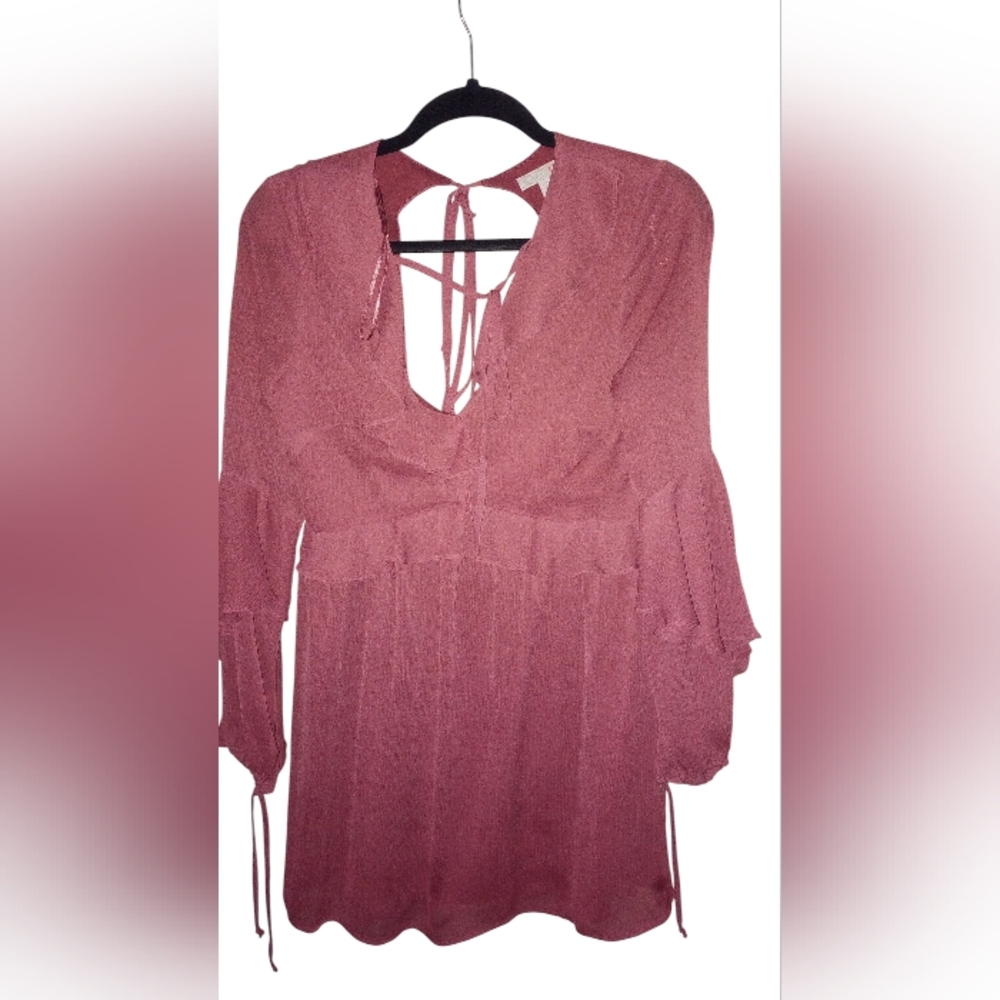 GB Dusty Rose Long Sleeve Dress